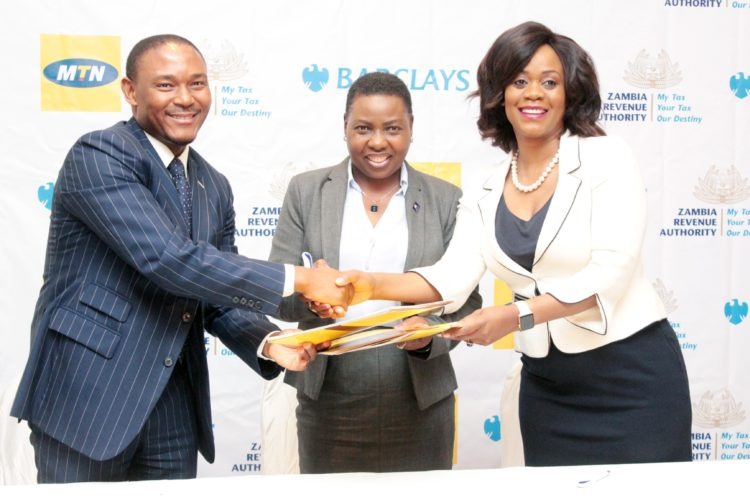 ZRA Partners MTN and Barclays Bank For Mobile Tax Payments