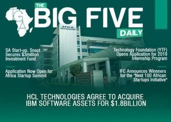 The Big 5 Daily: HCL Technologies to Acquire IBM Software Assets for $1.8 billion, Snapt $3million Secure Investment and More.