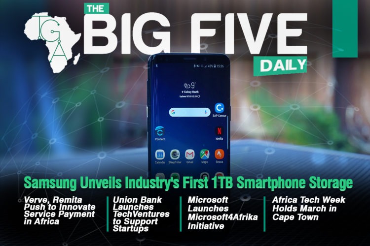 Samsung Unveils 1TB Storage Smartphone, Verve, Remita Partner, Microsoft4Afrika and More