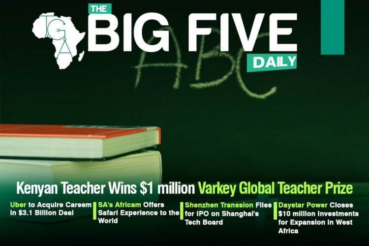 Uber to Acquire Careem in $3.1 Billion Deal, SA’s Africam Offers Safari Experience to the World and more.