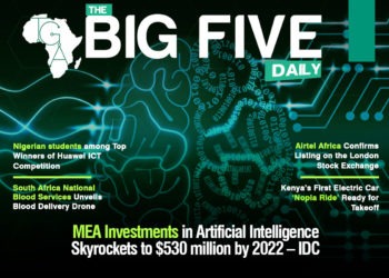 MEA Investments in Artificial Intelligence Skyrockets to $530 million by 2022 – IDC, South Africa National Blood Services Unveils Blood Delivery Drone and Mor