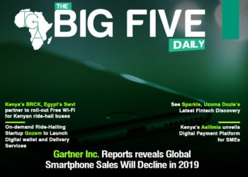 Gartner Inc. Reports reveals Global Smartphone Sales Will Decline in 2019, See Sparkle, Uzoma Dozie’s Latest Fintech Discovery and More