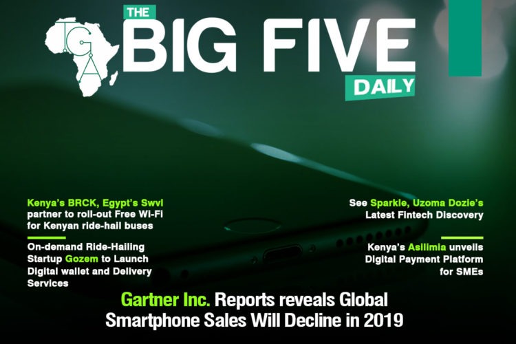 Gartner Inc. Reports reveals Global Smartphone Sales Will Decline in 2019, See Sparkle, Uzoma Dozie’s Latest Fintech Discovery and More
