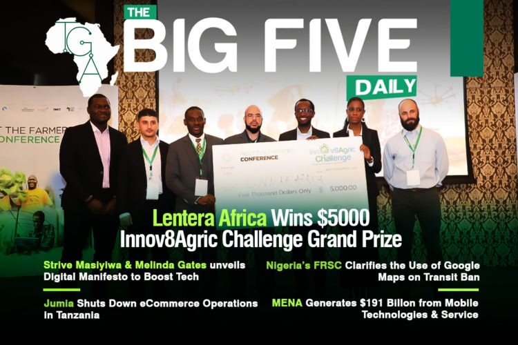 Lentera Africa Wins $5000 Innov8Agric Challenge Grand Prize, Jumia Shuts Down ECommerce Operations in Tanzania and More