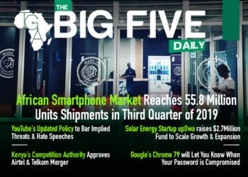 African Smartphone Market Reaches 55.8 Million Units Shipments in Third Quarter of 2019, Google’s Chrome 79 will Let You Know When Your Password is Compromised and More
