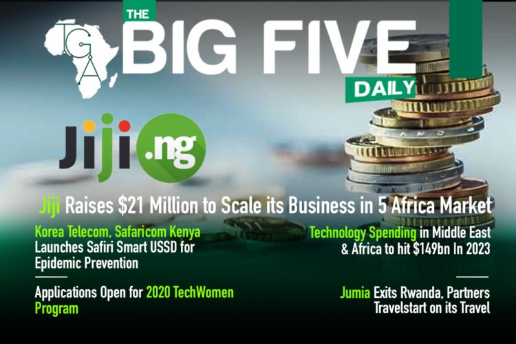 Jiji Raises $21 million to Scale its Business in 5 Africa Market, Jumia Exits Rwanda, Partners Travelstart on its Travel Operations and More