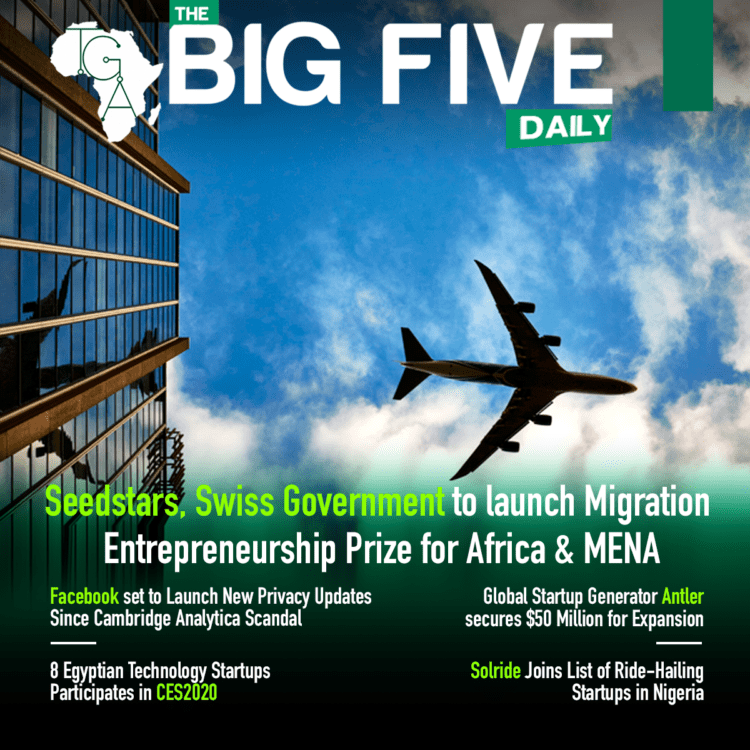 Seedstars, Swiss government to launch Migration Entrepreneurship Prize for Africa & MENA, Solride Joins List of Ride-Hailing Startups in Nigeria and More