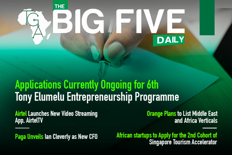 Applications Currently Ongoing for 6th Tony Elumelu Entrepreneurship Programme, Airtel Launches New Video Streaming App, AirtelTV and More