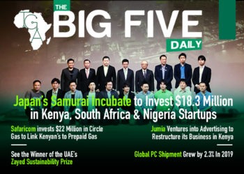 Japan’s Samurai Incubate to Invest $18.3 Million in Kenya, South Africa & Nigeria Startups, See the Winner of the UAE’s Zayed Sustainability Prize and More