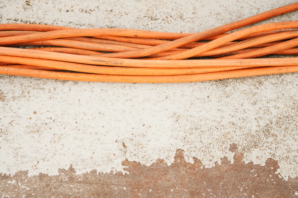 orange fibre optic cable