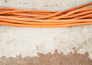 orange fibre optic cable