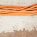 orange fibre optic cable