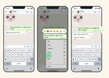 WhatsApp Message Editing